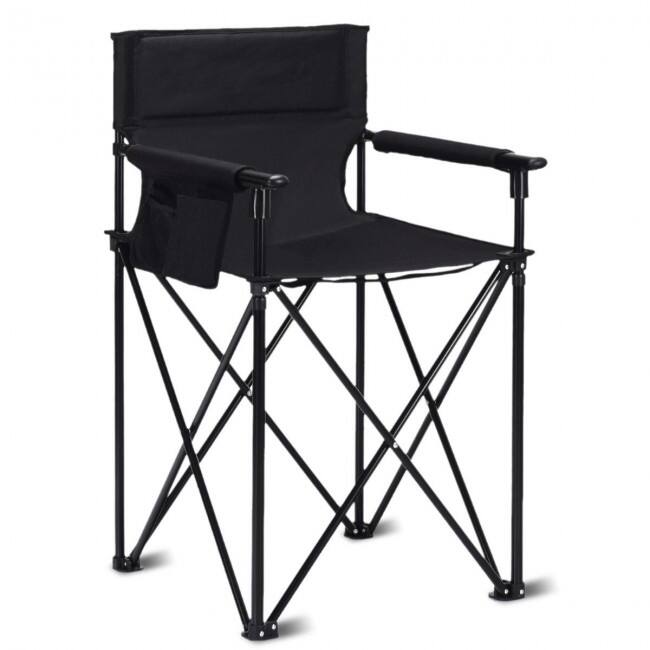 Alt View 8. Ecooso - Oversized Folding Camping Chair for Fishing and Outdoor Use - Black.