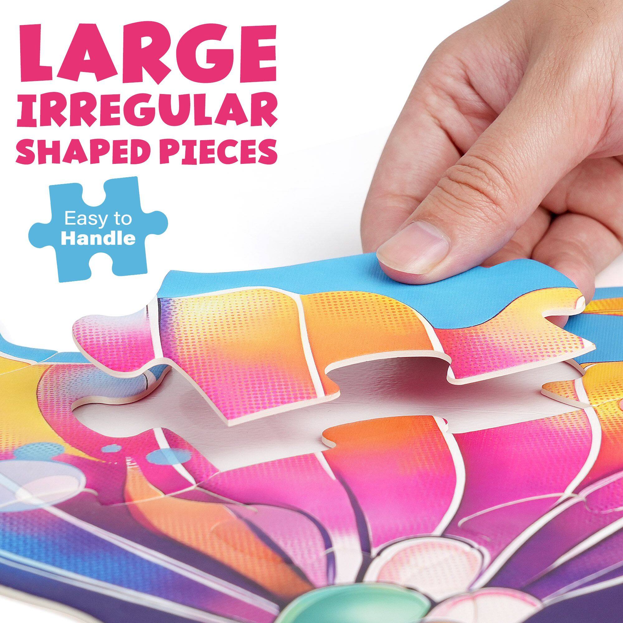 LARGE IRREGULAR SHAPED PIECES  
Easy to Handle