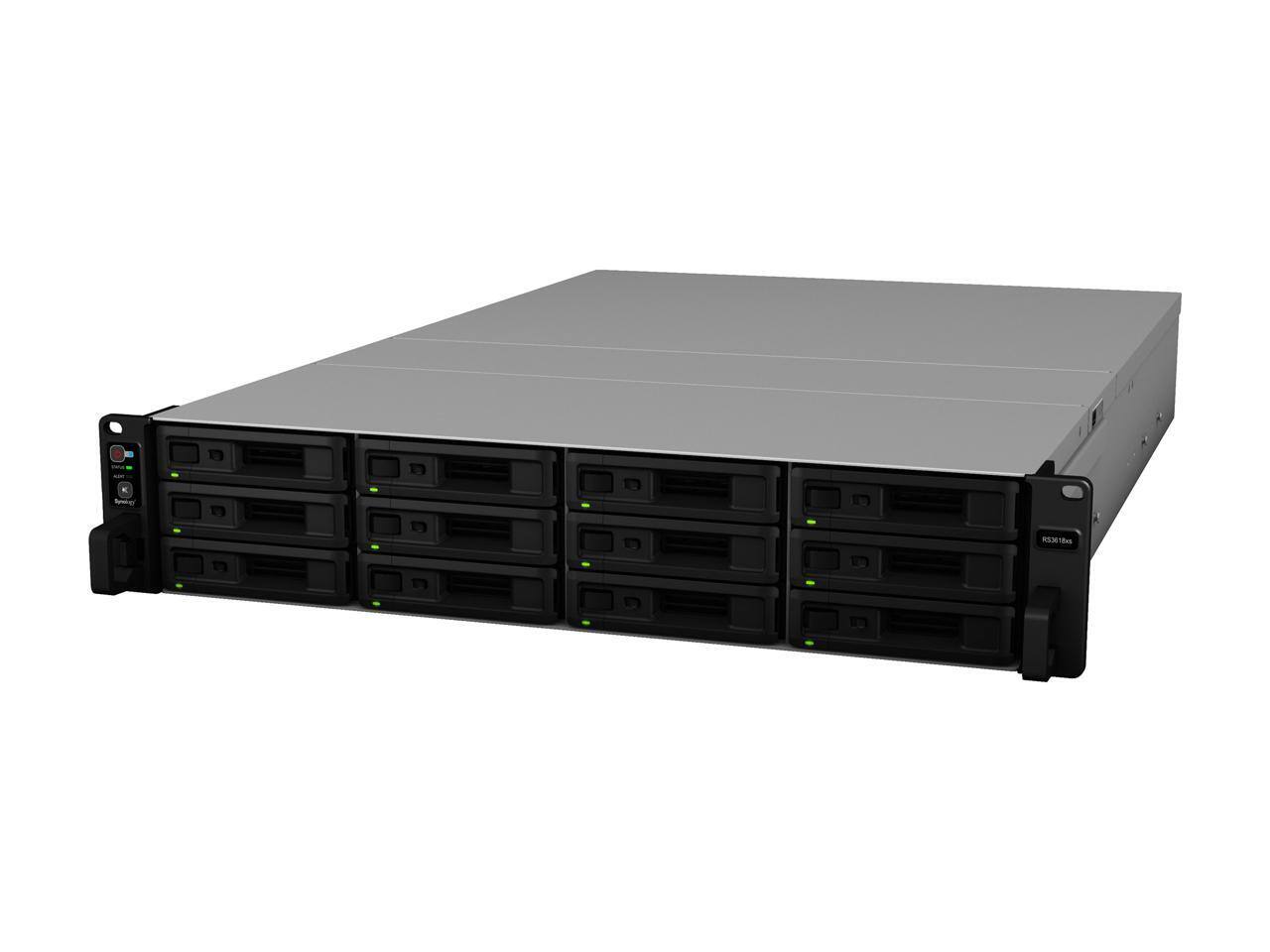 Alt View 2. Synology - Synology 12bay NAS RackStation RS3618xs (Diskless), RS3618xs - Unknown.