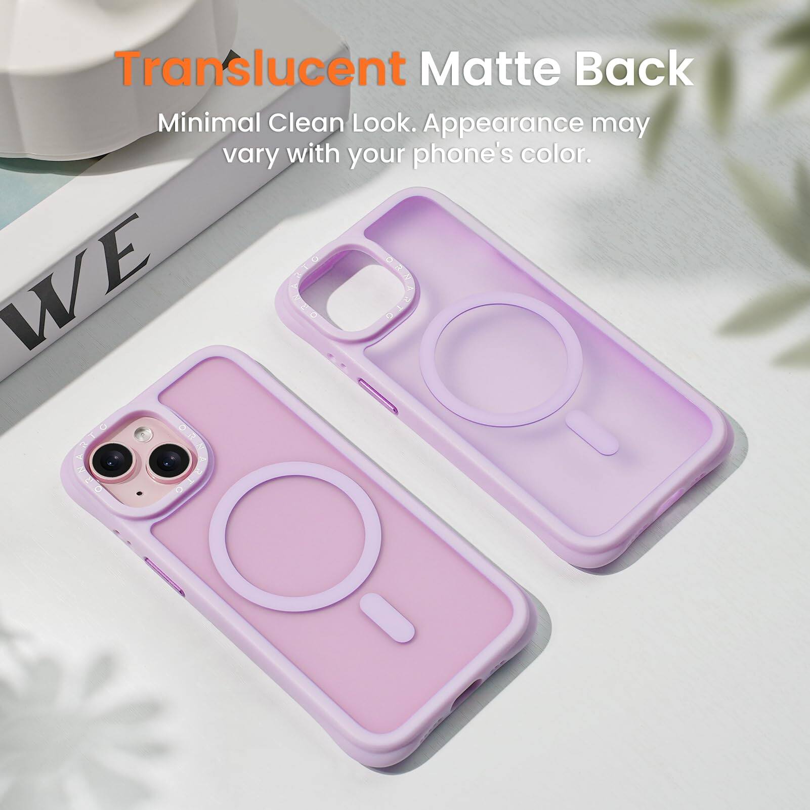 Translucent Matte Back Minimal Clean Look. Appearance may vary with your phone's color.