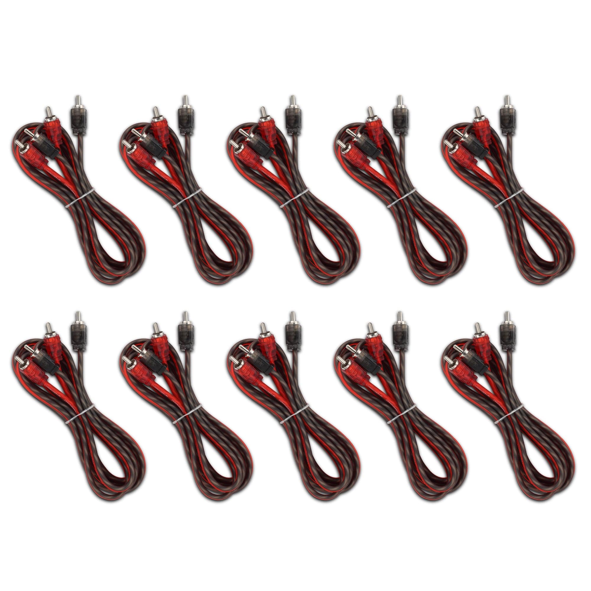 DS18 Audio - Level 1 RCA Interconnect Cable, 6 ft (10-Pack)