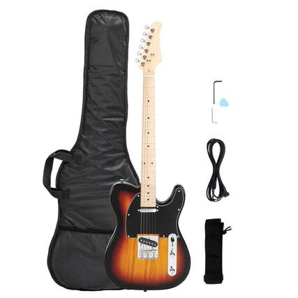Front. Winado - 39" GTL Electric Guitar for Music Lover, SS Pickups Maple Fingerboard with Accessories Pack Guitar Bag.
