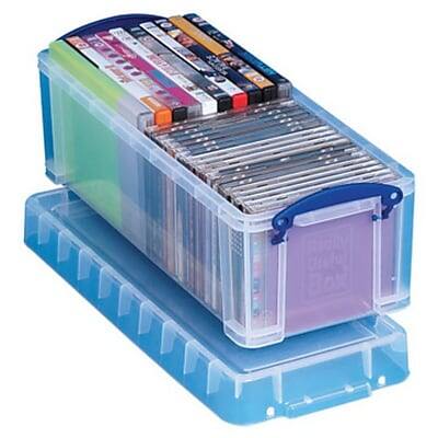 Front. Really Useful Box - Really Useful Box 6.87 Qt. Snap Lid Storage Box, Clear (6.5C) - Clear.