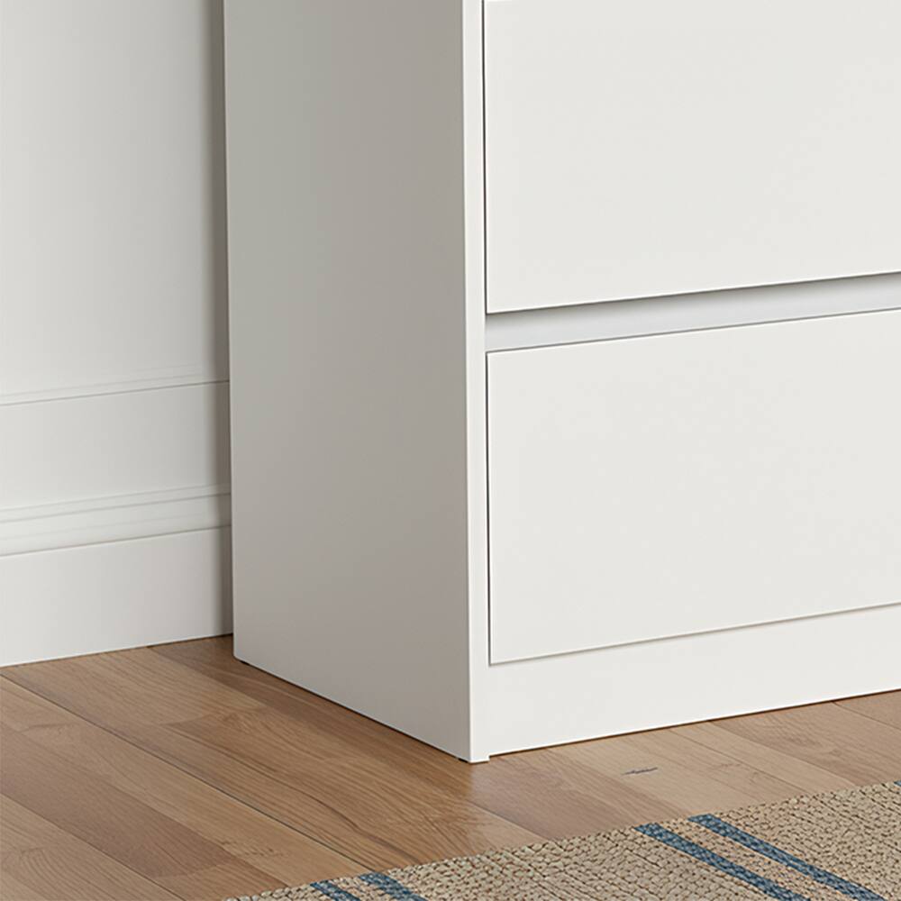 Alt View 8. Spaco - Spaco Modern 6-Drawer Dresser, Wood Chest with Storage Cabinet for Clothes, TV Stand Vanity for Bedroom, Living Room - White.