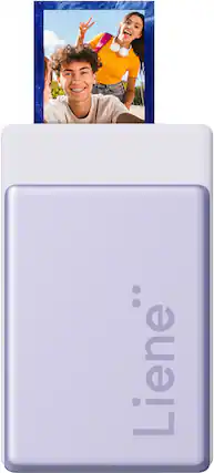 Front. Liene - Liene Pearl N200 Pro 2x3 Inch Wireless Photo Printer, with 10 sheets of paper - Purple.