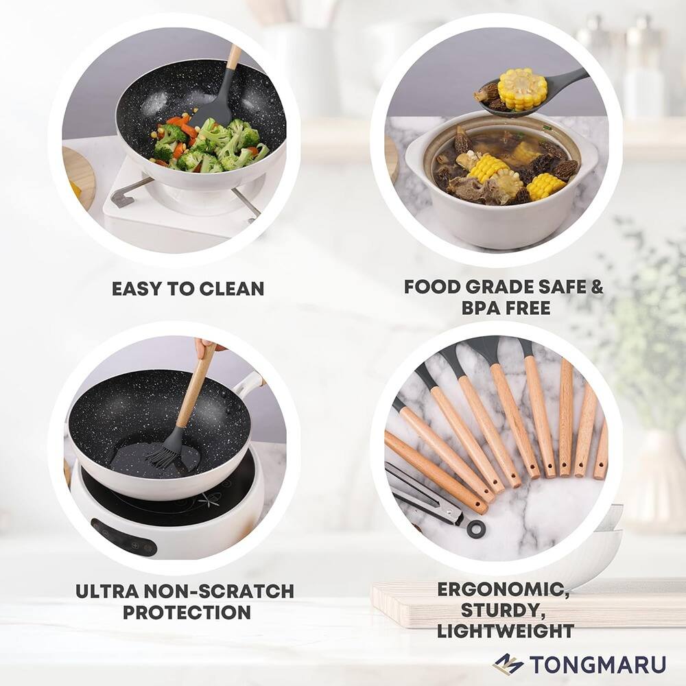 - EASY TO CLEAN
- FOOD GRADE SAFE & BPA FREE
- ULTRA NON-SCRATCH PROTECTION
- ERGONOMIC, STURDY, LIGHTWEIGHT
- TONGMARU