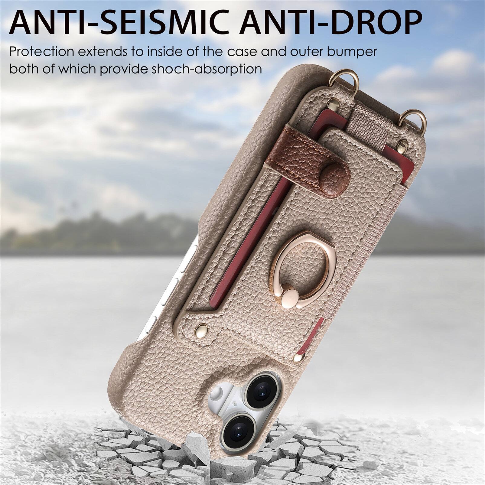 ANTI-SEISMIC ANTI-DROP  
Protection extends to inside of the case and outer bumper both of which provide shock-absorption