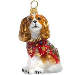 Joy to the World Collectibles - Joy to the World Blenheim Cavalier King Charles Spaniel in Ugly Christmas Sweater Polish Ornament - Multicolor