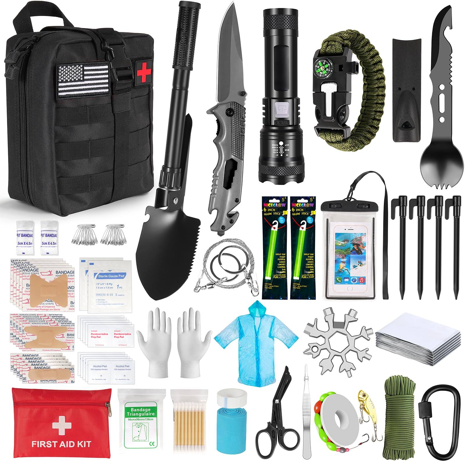 Dapper Styles - Gifts For Men Him Dad Husband 28-in-1-survival Kits Men' Gear Stocking Stuffers Christmas Birthday Cool - 222-in-1