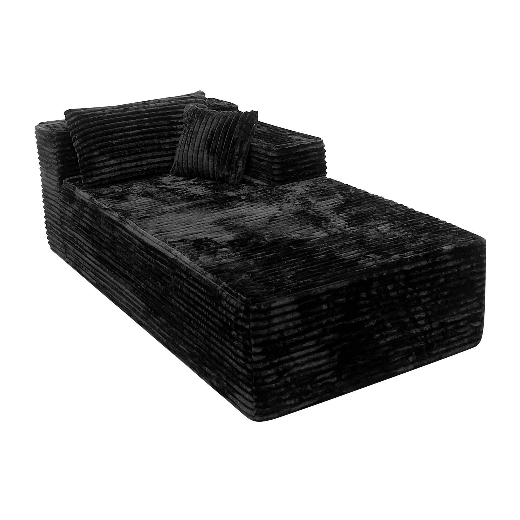 Front. Roomtec - Cloud Boneless Modular Sectional Sofa for Living Room - Black.