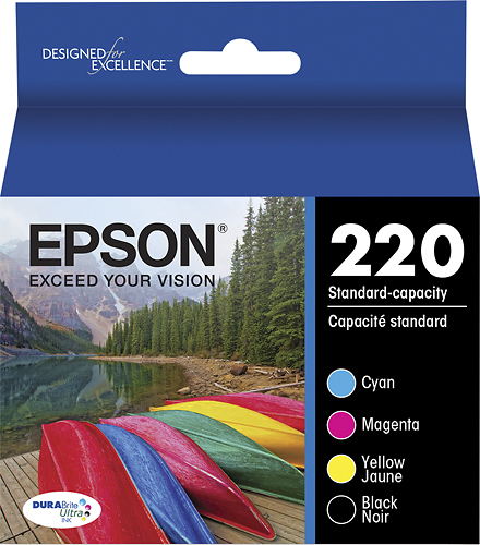 Epson - 220 4-Pack Ink Cartridges - Black/Cyan/Magenta/Yellow