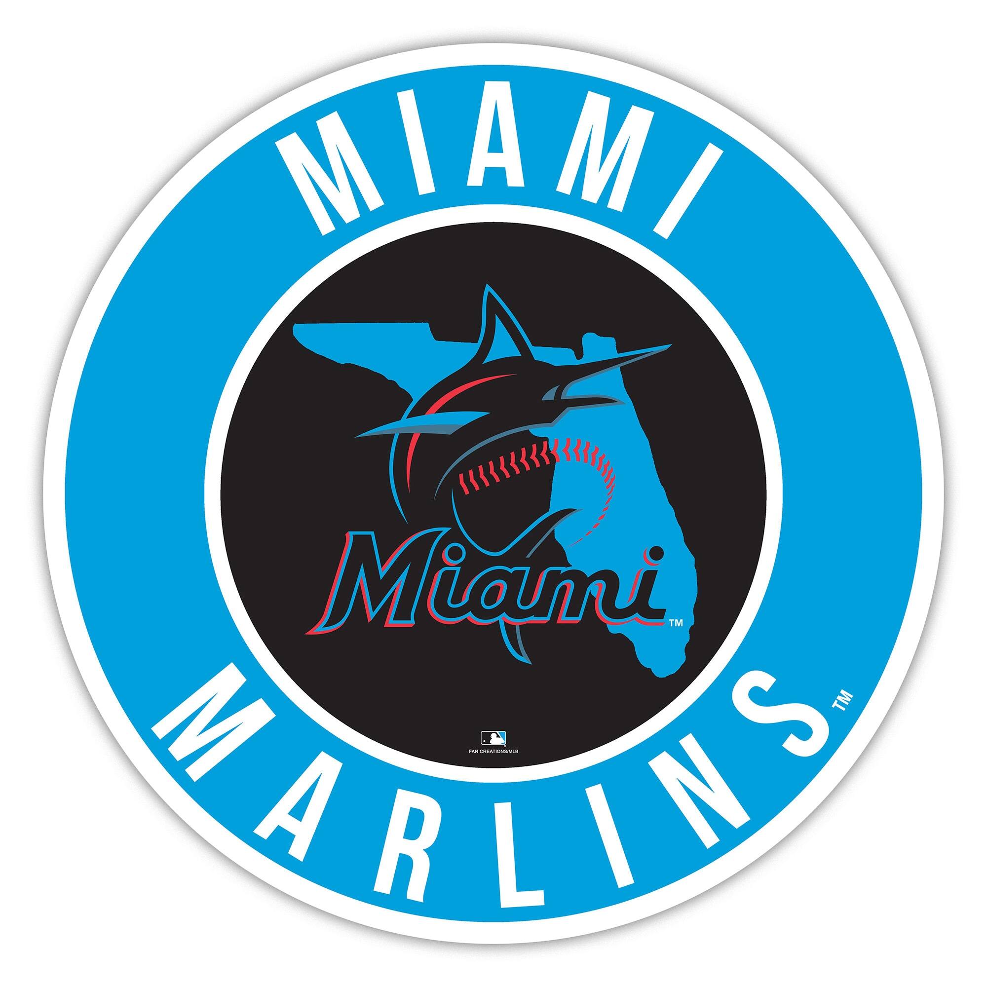 Miami Marlins 15" State Circle Sign