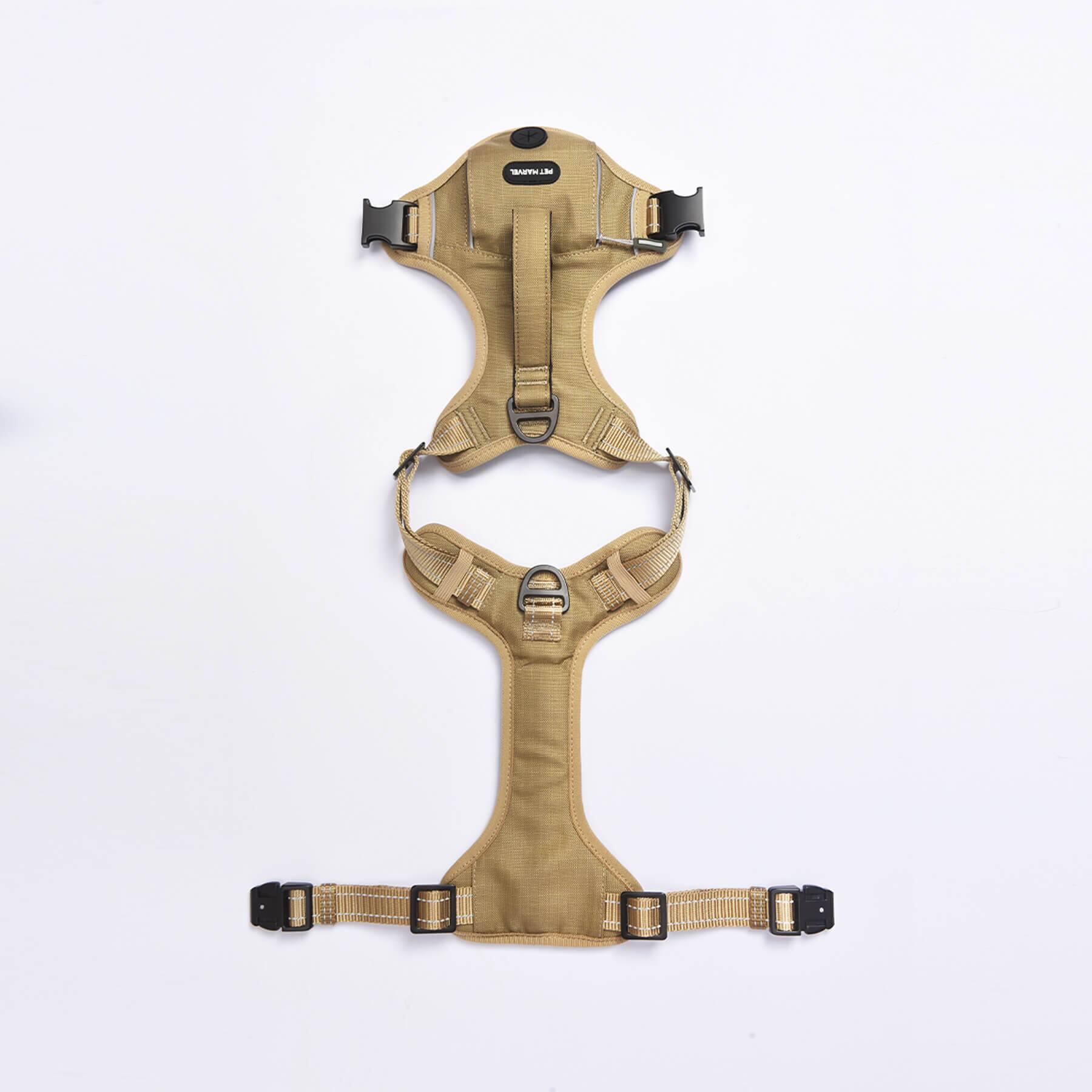 Alt View 2. PET MARVEL - PET MARVEL High-Perfomance Tactical Dog Harness with Poop Bag Holder, No Pull Front Clip & Metal Buckles, Army Green M - Army Green.