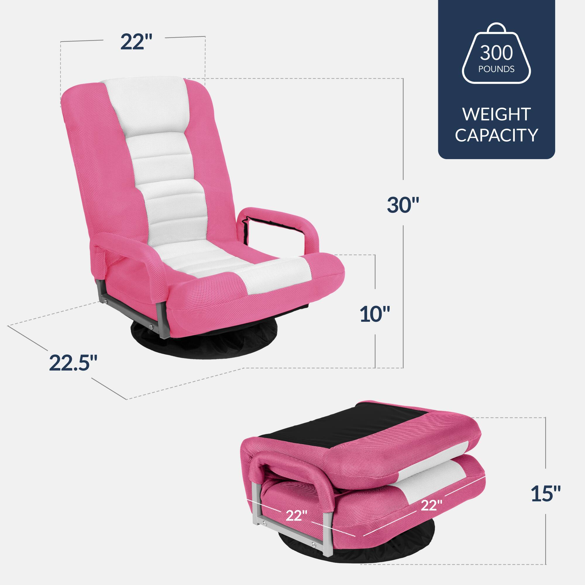 - 22" (Width)
- 30" (Height)
- 10" (Armrest Height)
- 22.5" (Seat Depth)
- 15" (Footrest Height)
- 22" (Footrest Width)
- 300 Pounds Weight Capacity