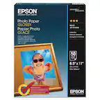 EPSON EXCEED YOUR VISION DESIGNED EXCELLENCE Photo Paper GLOSSY Papier Photo GLAC Carta fotografica lucida Papel Fotogrfico Brillante Papel Fotogrfico Brilhante INKJET JET D'ENCRE Instant Dry Schage instantan Asciugatura immediata 50 Sheets Feuilles 8.5" X 11" 216 x279 mm 52lb/ 200g/m2 For all inkjet printers Pour toutes les imprimantes jet d'encre Compatibile con stampanti inkjet EPSON EXCEED YOUR VISION