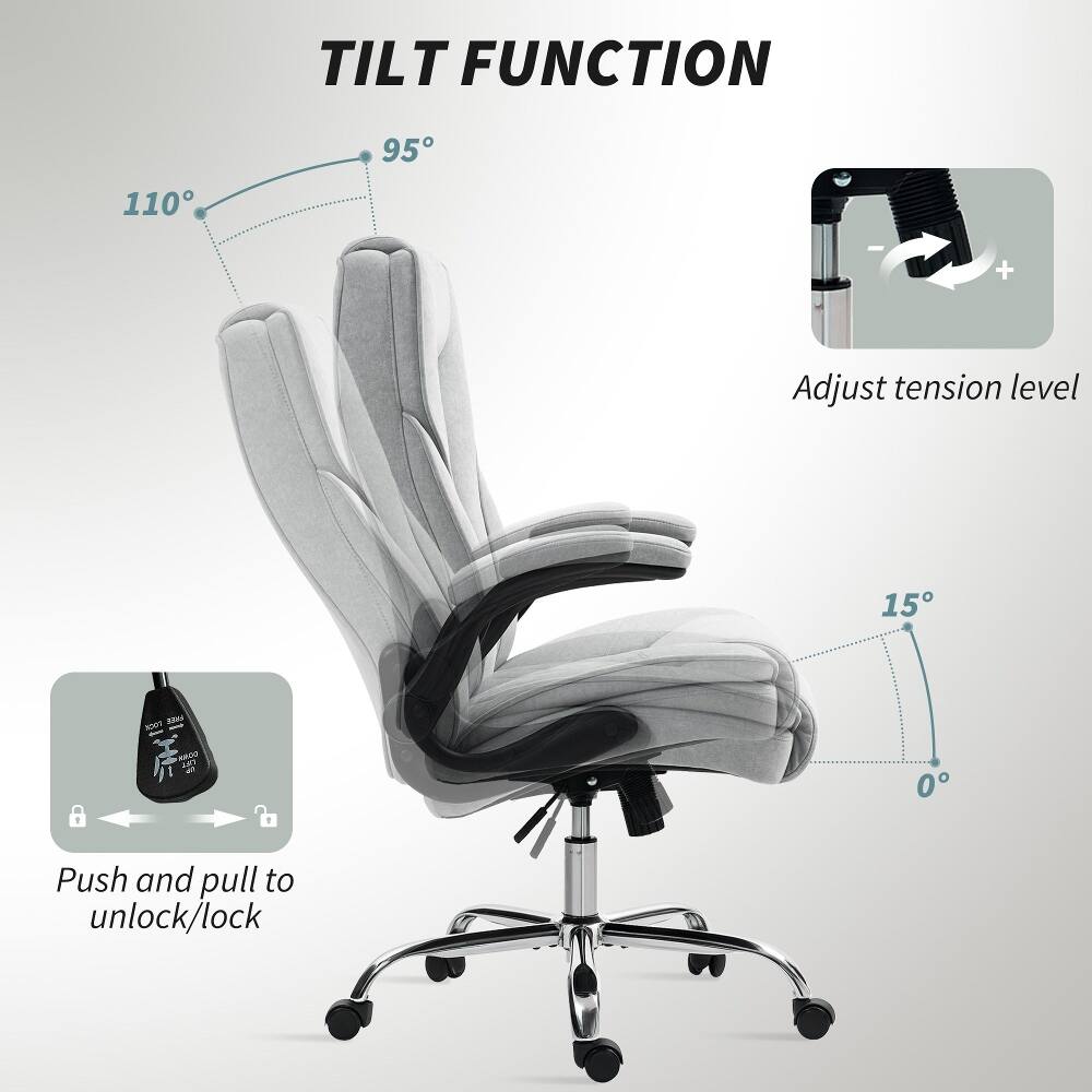 TILT FUNCTION

110° - 95° - 15° - 0°

Adjust tension level

Push and pull to unlock/lock
