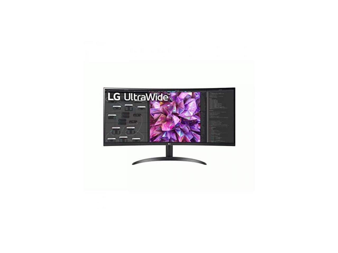 LG - 34BQ60QC-B 34" UW-QHD Curved IPS Monitor - 3440x1440 - HDMI/DisplayPort - Black