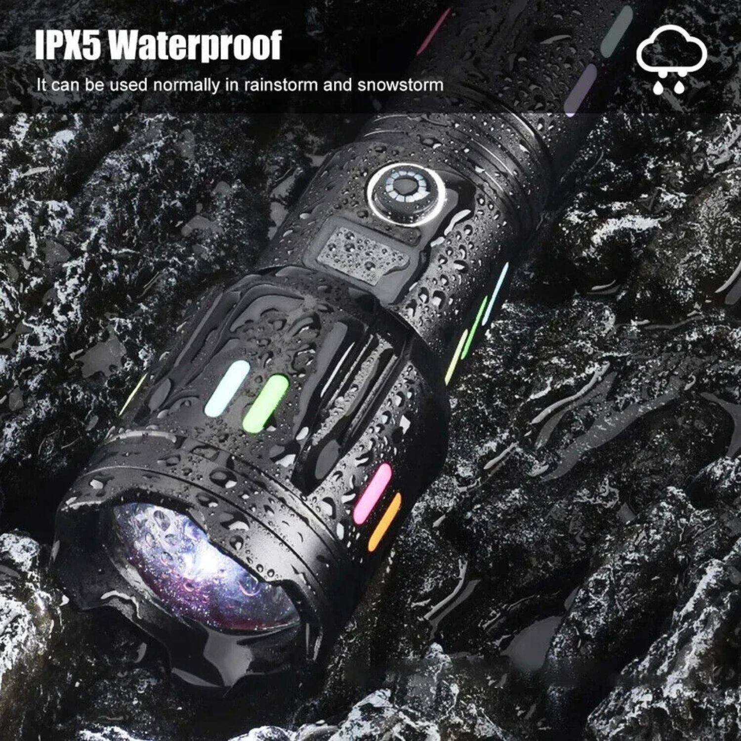 IPX5 Waterproof  
It can be used normally in rainstorm and snowstorm