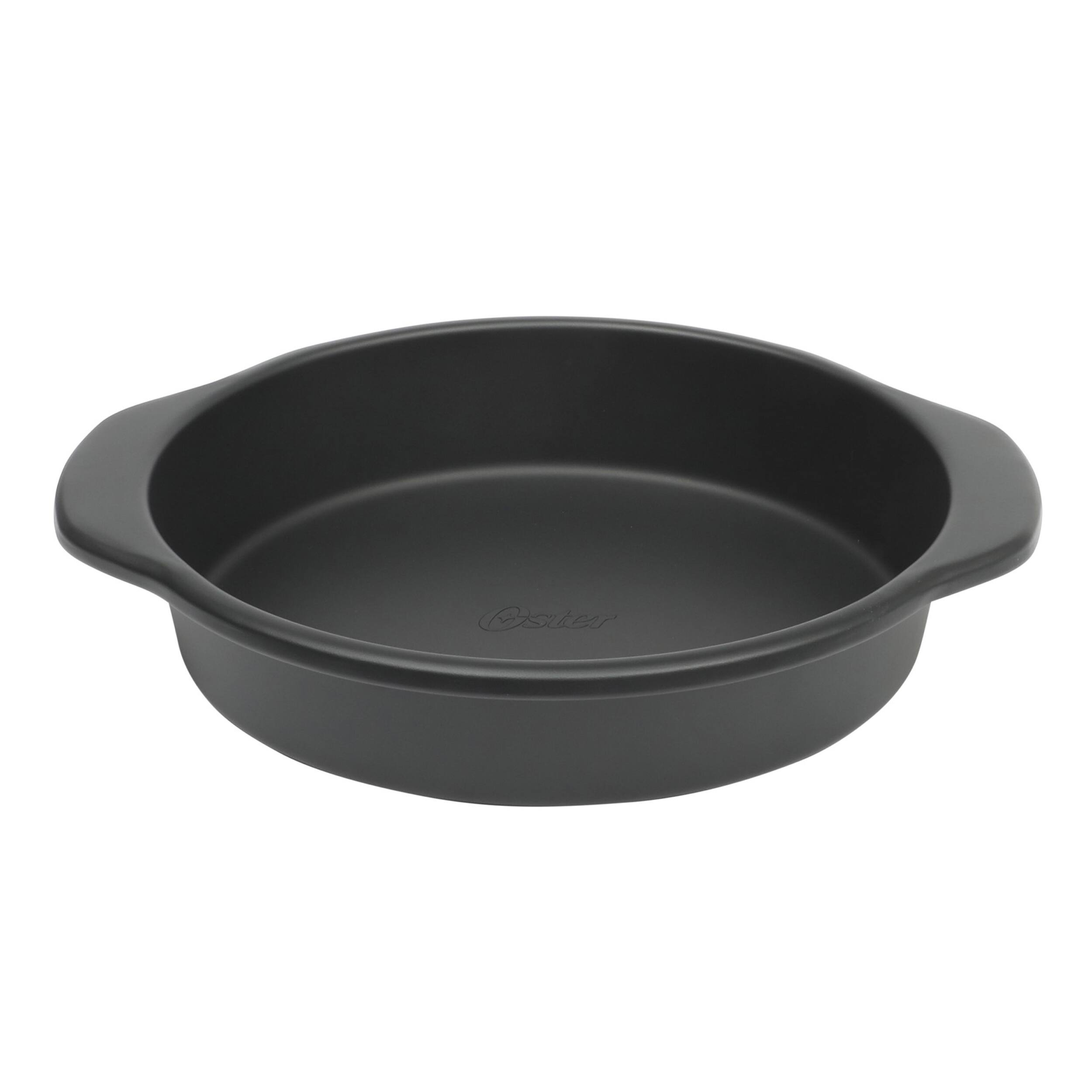 Alt View 1. Oster - Oster Teston Platinum Collection 9 Inch Nonstick Carbon Steel Cake Pan in Matte Black - Matte Black.