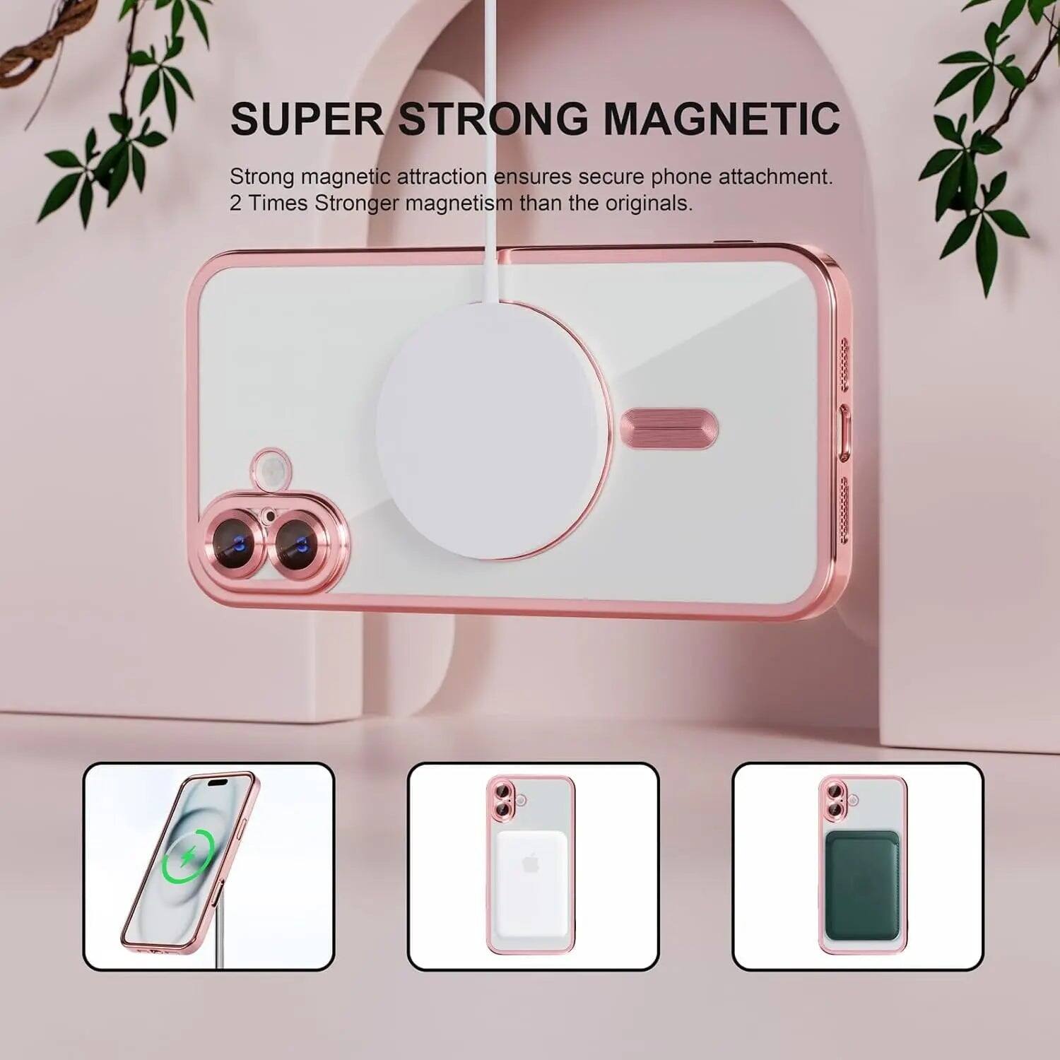 SUPER STRONG MAGNETIC  
Strong magnetic attraction ensures secure phone attachment. 2 Times Stronger magnetism than the originals.