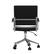 Alt View 19. Martha Stewart - Piper Ribbed Faux Leather Office Chair - Black Faux Leather/Polished Nickel.