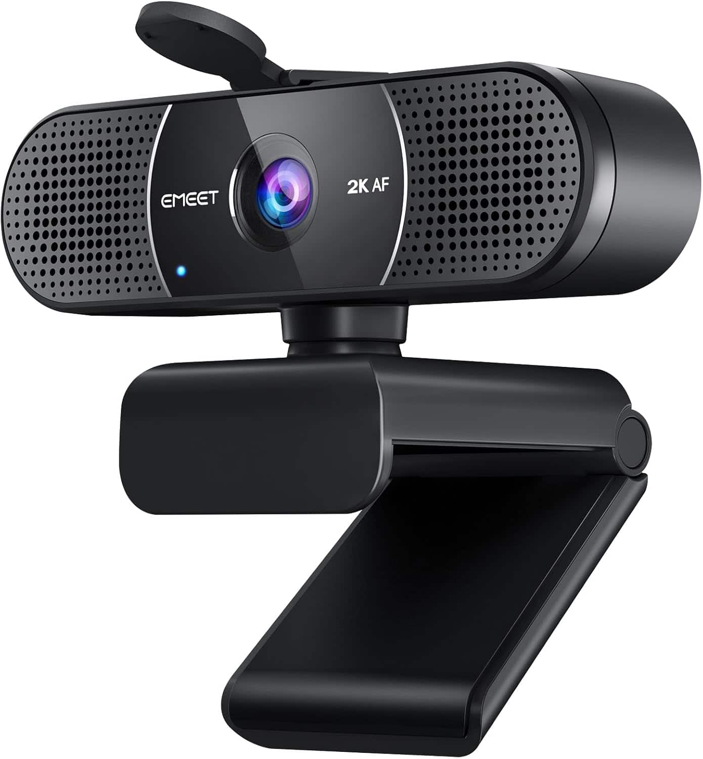 EMEET - C960 2K Webcam with Microphone, 2K QHD, 2 Noise-Reduction Mics, TOF Autofocus Streaming Webcam with Privacy Cover,