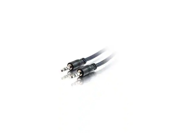 Front. Cables to Go - C2G 40517 3.5mm Stereo Audio Cable with Low Profile Connectors M/M, Plenum CMP-Rated (35 Feet, 10.66 Meters).