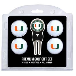 Team Golf - Miami Hurricanes 4-Ball Gift Set - Multicolor