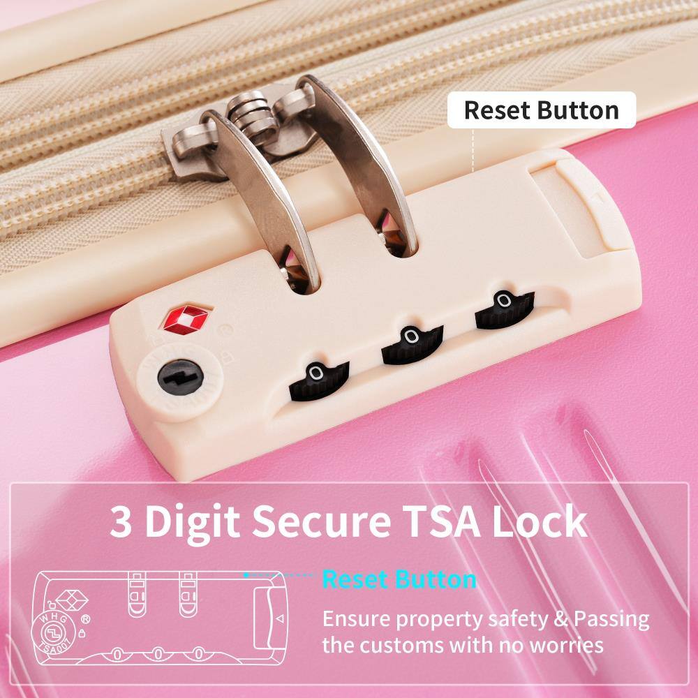 3 Digit Secure TSA Lock  
Reset Button  
Ensure property safety & Passing the customs with no worries