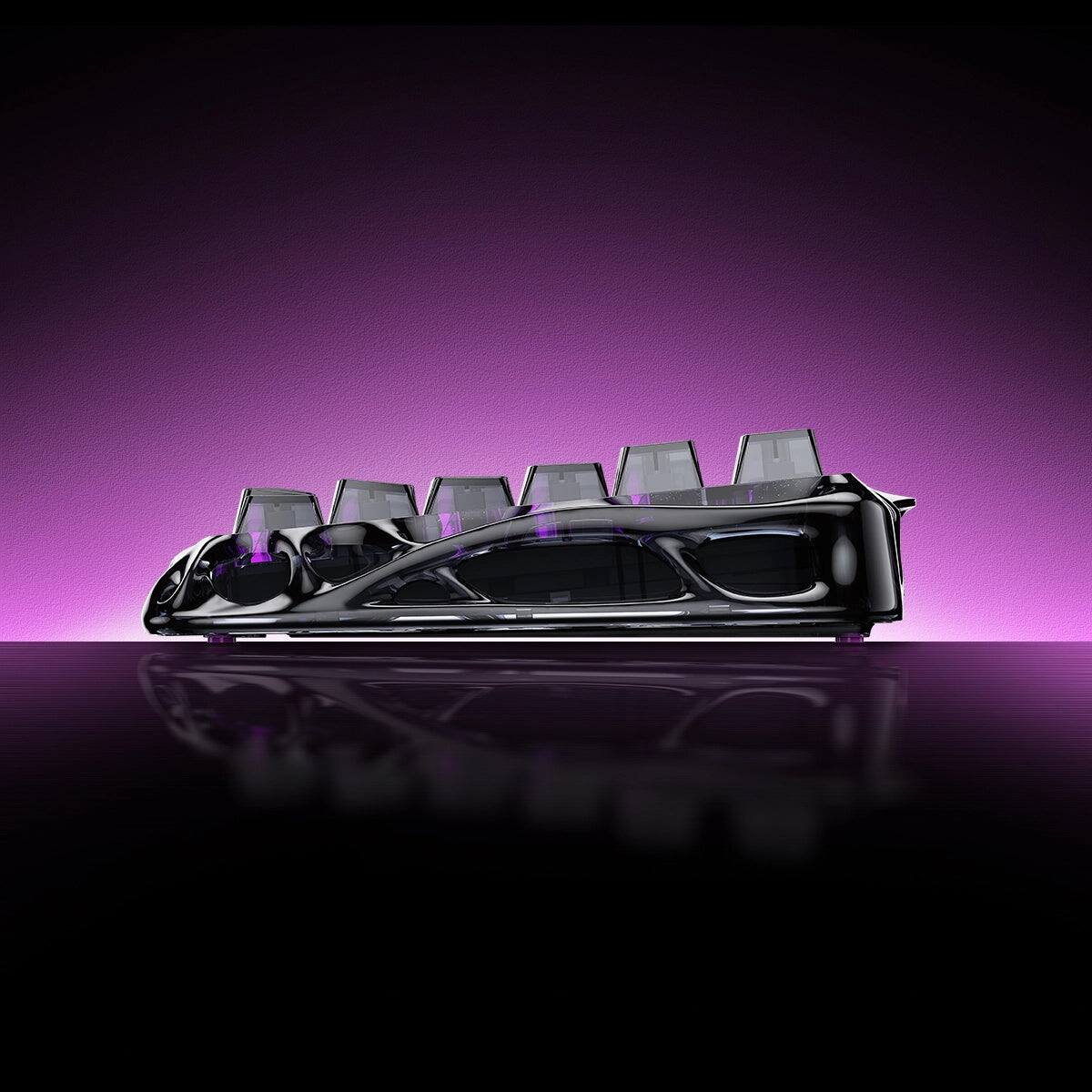 Alt View 7. GravaStar - GravaStar Mercury V75 Lite 75% Wired Hall Effect Gaming Keyboard with 8000Hz Polling Rate Transparent Black - Transparent Black.