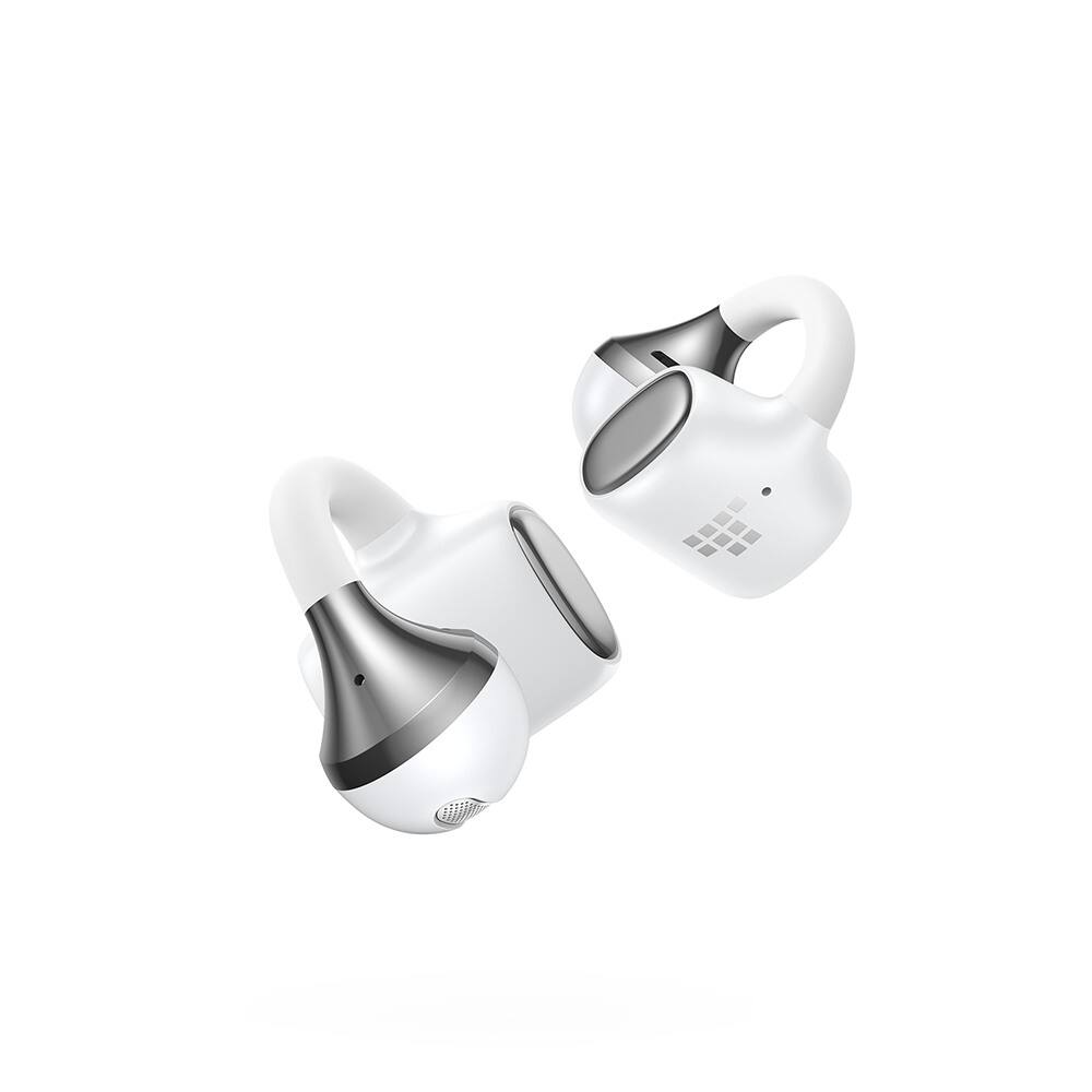 Back. Tronsmart - OpenFly 2 Open Ear Clip-On Earbuds-32H Playtime, Hi-Res Light Comfort Fit for Sports/Workouts, Low Latency, Dual Pairing - White.
