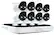 Front. Night Owl - 8-Channel, 8-Camera Indoor/Outdoor High-Definition NVR Security System - White.