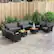 Alt View 1. Costway - 8 PCS Wicker Patio Furniture Set with Removable Cushions Storage Coffee Table - Gray,Black.