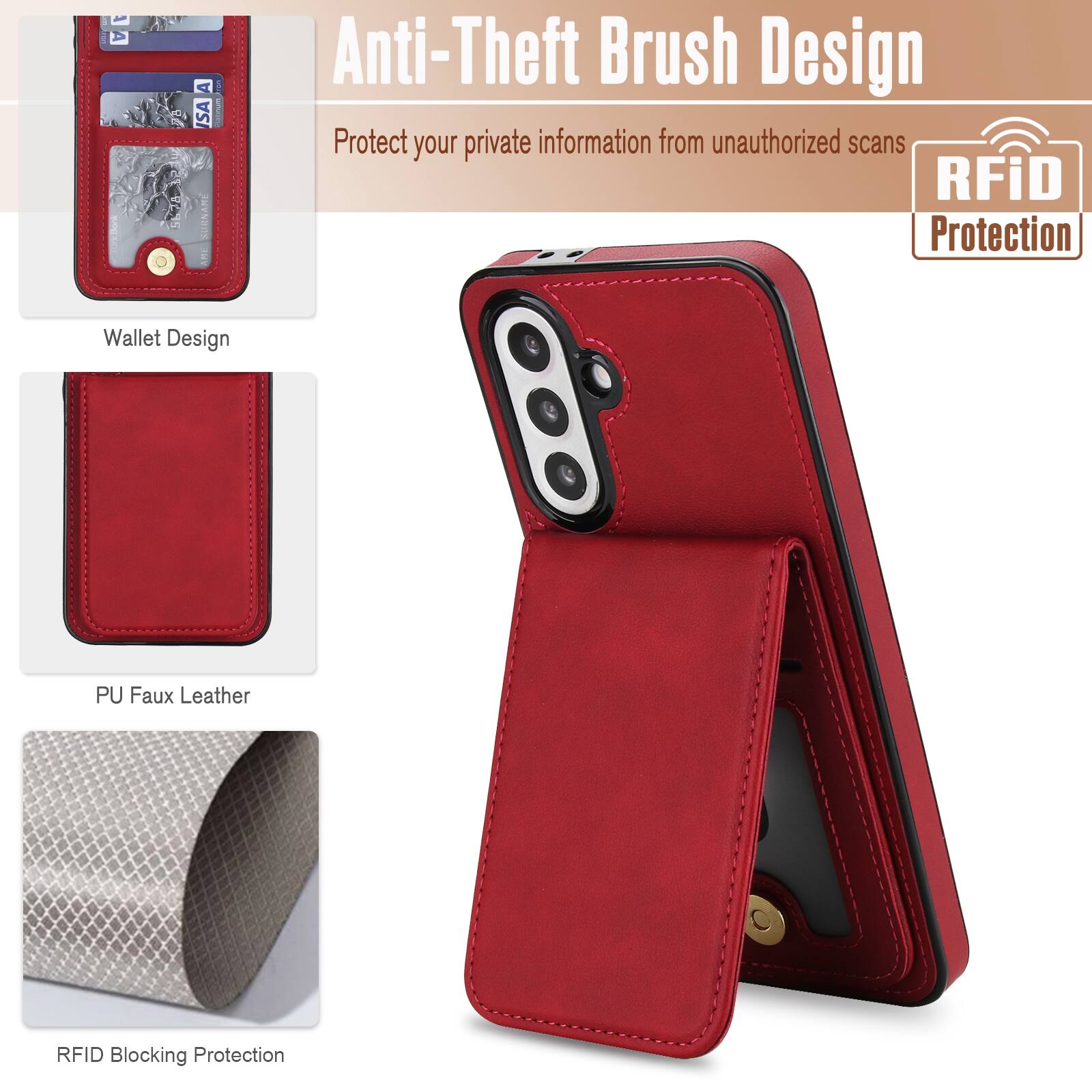 AL ISA SURNAME 2

Anti-Theft Brush Design  
Protect your private information from unauthorized scans  
RFiD Protection  

Wallet Design  
PU Faux Leather  
RFID Blocking Protection