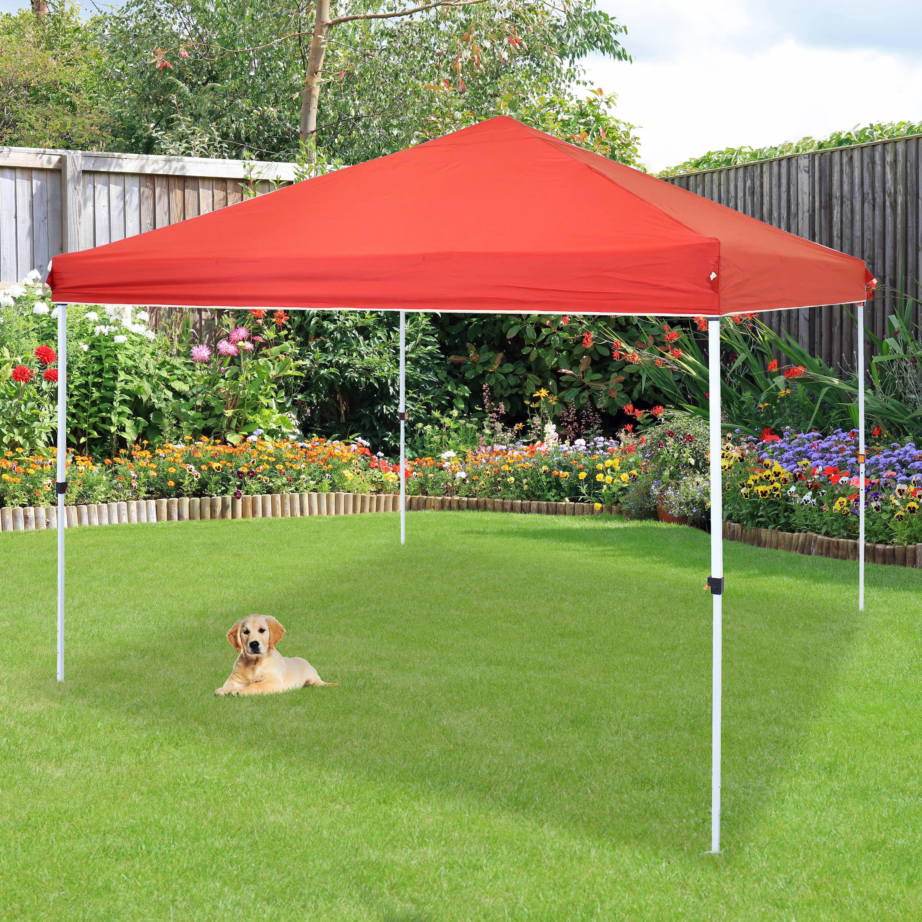 Alt View 8. Sunnydaze - 12x12 ft Oxford Fabric Replacement Pop-Up Canopy Shade Top - Red.