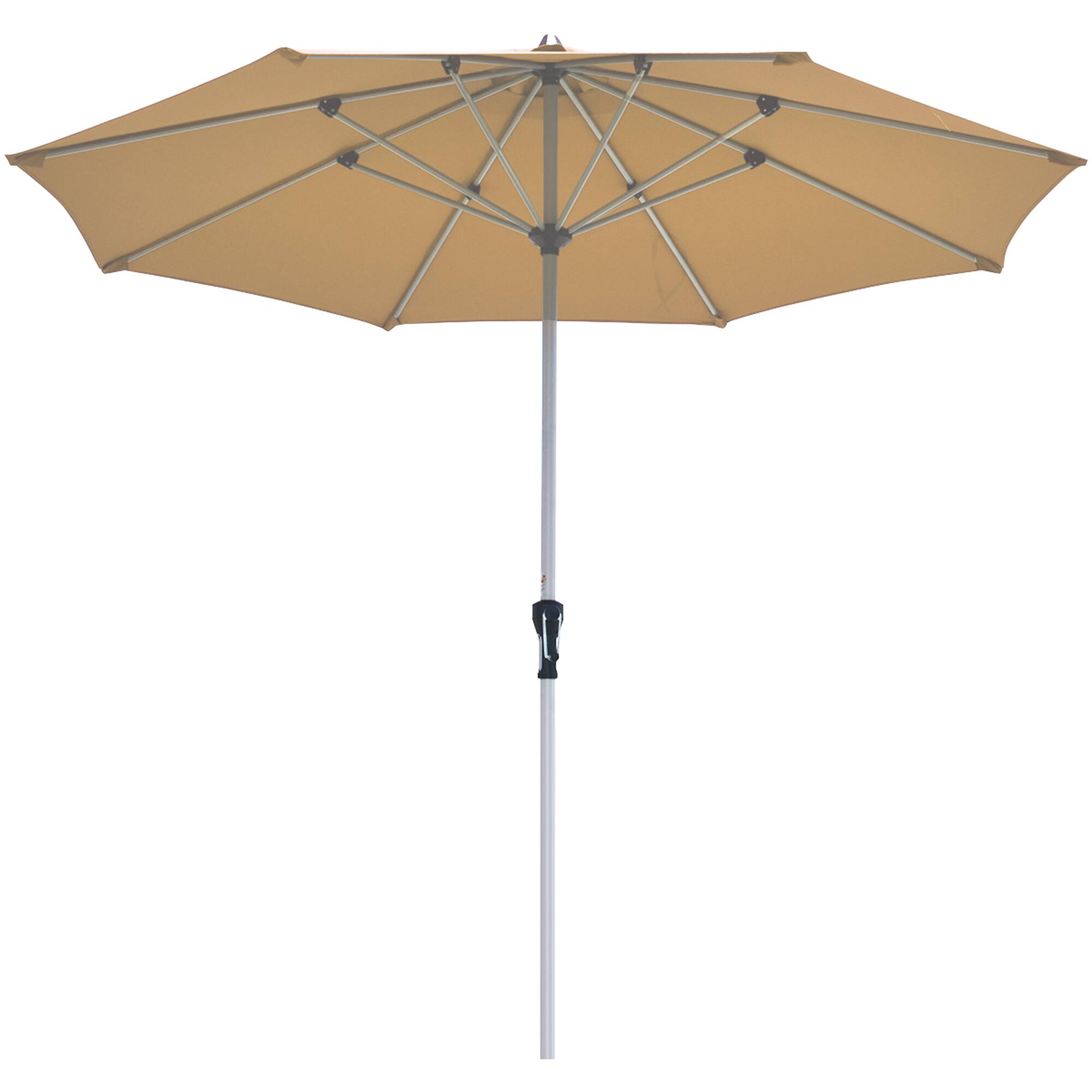 Alt View 4. Gymax - Gymax 9Ft Patio Outdoor Umbrella Market Table Umbrella w/ Crank 8 Ribs Beige - Beige.