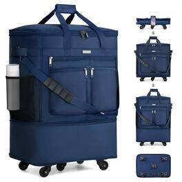 Dapper Styles - Expandable Luggage Bags collapsible - Blue