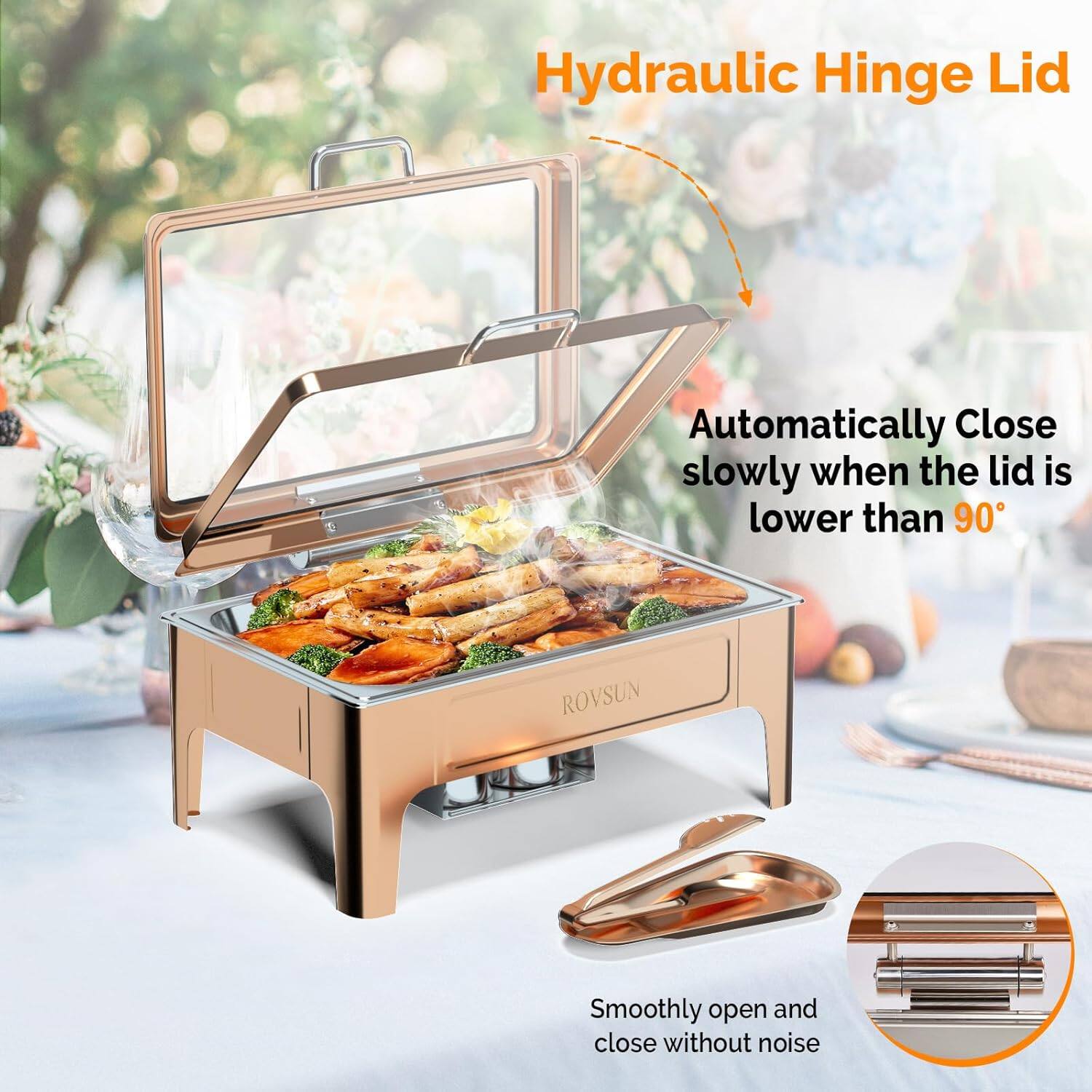 Hydraulic Hinge Lid  
Automatically Close slowly when the lid is lower than 90°  
Smoothly open and close without noise