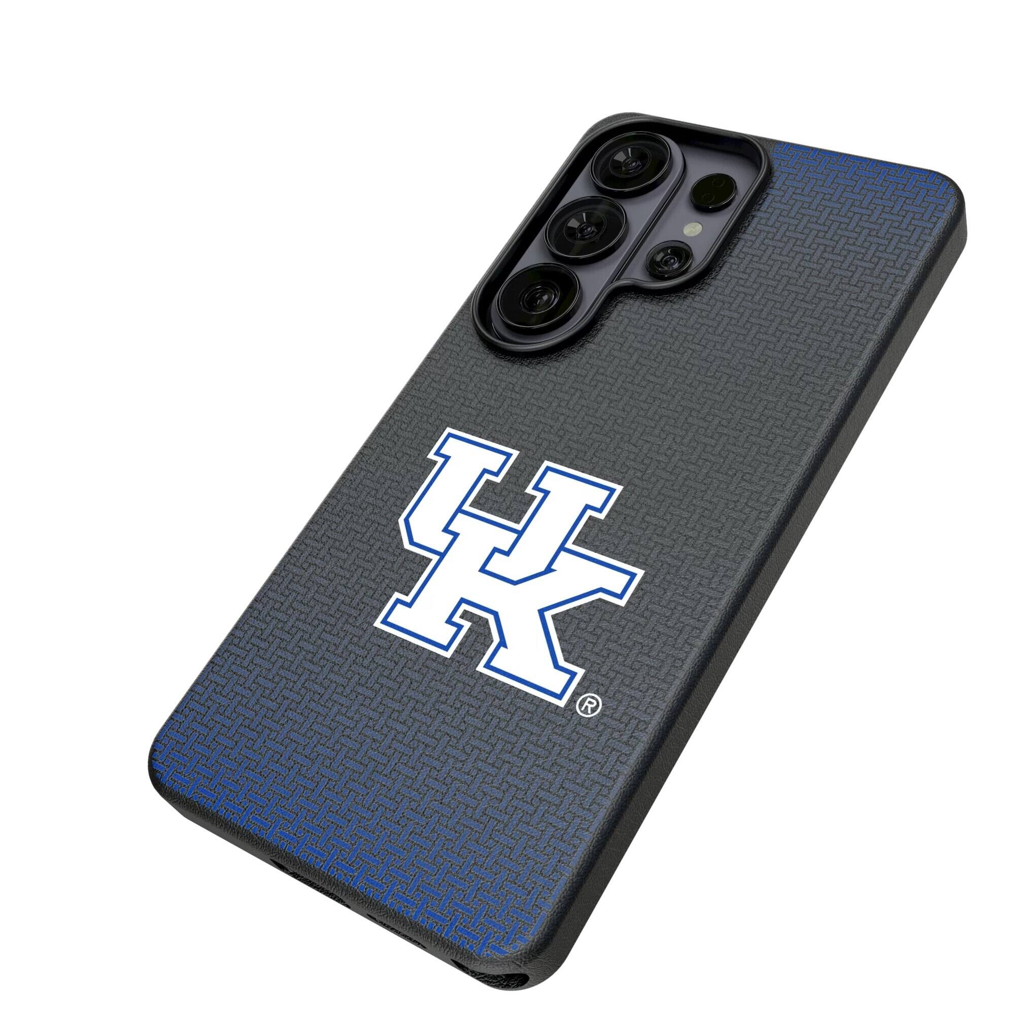 Alt View 1. Keyscaper - Kentucky Wildcats Linen Galaxy Magnetic Bump Case - S24 Plus - Black.