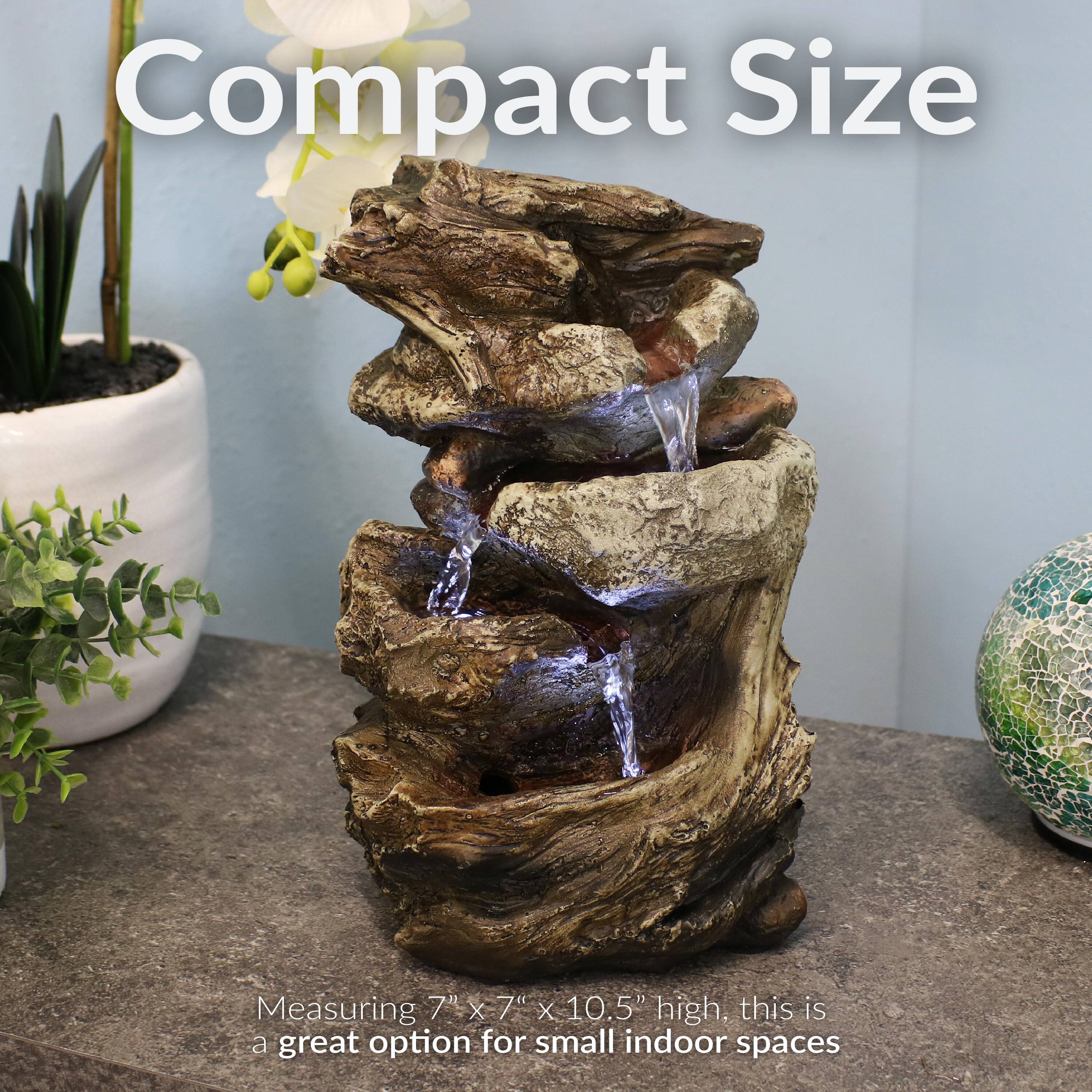 Compact Size

Measuring 7" x 7" x 10.5" high, this is a great option for small indoor spaces