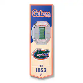 YouTheFan - Florida Gators 6'' x 19'' 3D StadiumView Banner - Multicolor