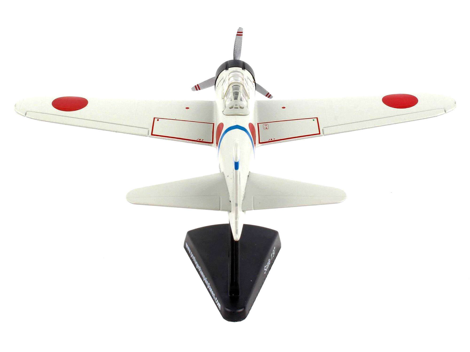 Alt View 1. Postage Stamp - Mitsubishi A6M2 Zero Fighter Aircraft V-107 Tainan Koukutai - Saburou Sakai Imperial Japanese Navy 1/97 &  Airplane - Multicolor.