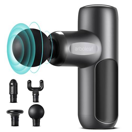 Front. DORLUKFU - Mini Massage Gun Deep Tissue, Percussion Muscle Massager for Back Pain Relief, Portable Small Travel Size, Quiet.