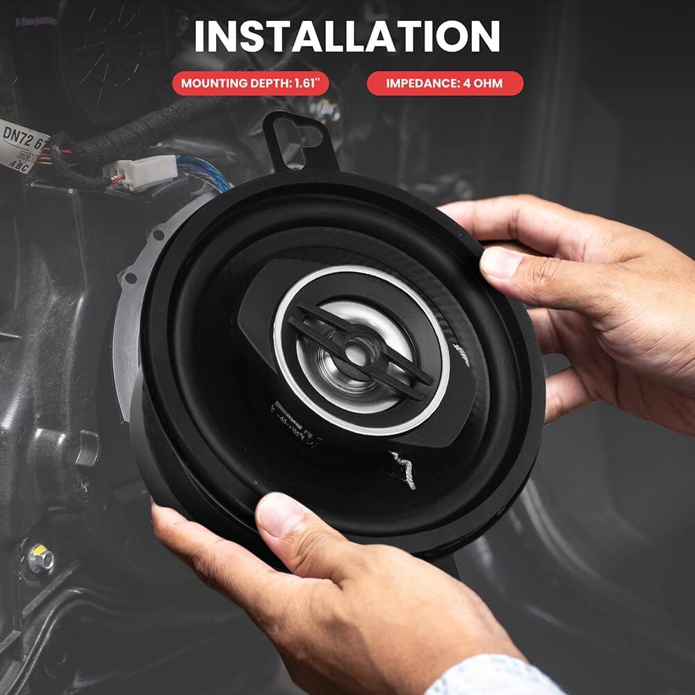 INSTALLATION  
MOUNTING DEPTH: 1.61"  
IMPEDANCE: 4 OHM  
DN72 6 2220 ABC