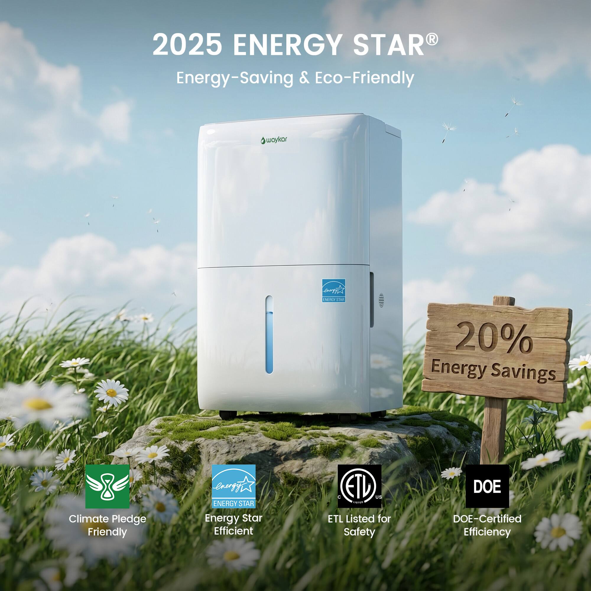 2025 ENERGY STAR®  
Energy-Saving & Eco-Friendly  

20% Energy Savings  

Climate Pledge Friendly  

ENERGY STAR® Energy Star Efficient  

ETL Listed for Safety  

DOE-Certified Efficiency