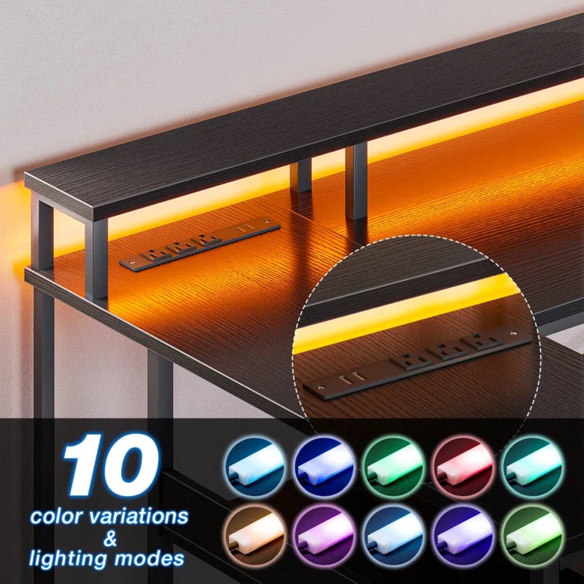 10 color variations & lighting modes