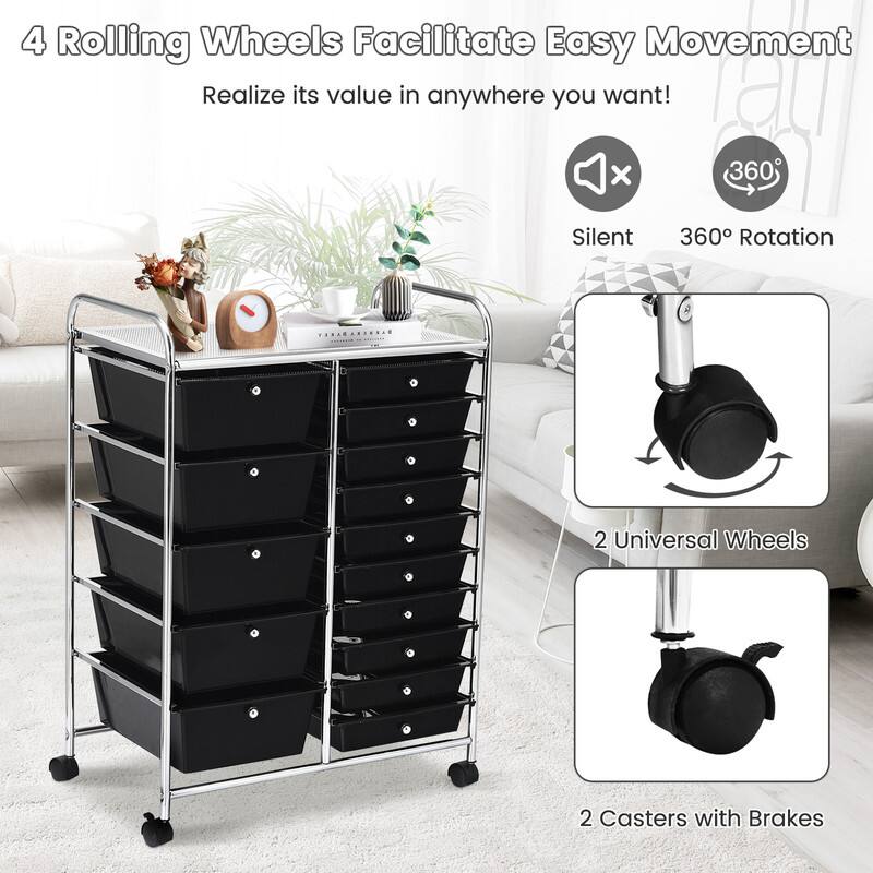 4 Rolling Wheels Facilitate Easy Movement  
Realize its value in anywhere you want!  

- Silent 360° Rotation  
- 2 Universal Wheels  
- 2 Casters with Brakes