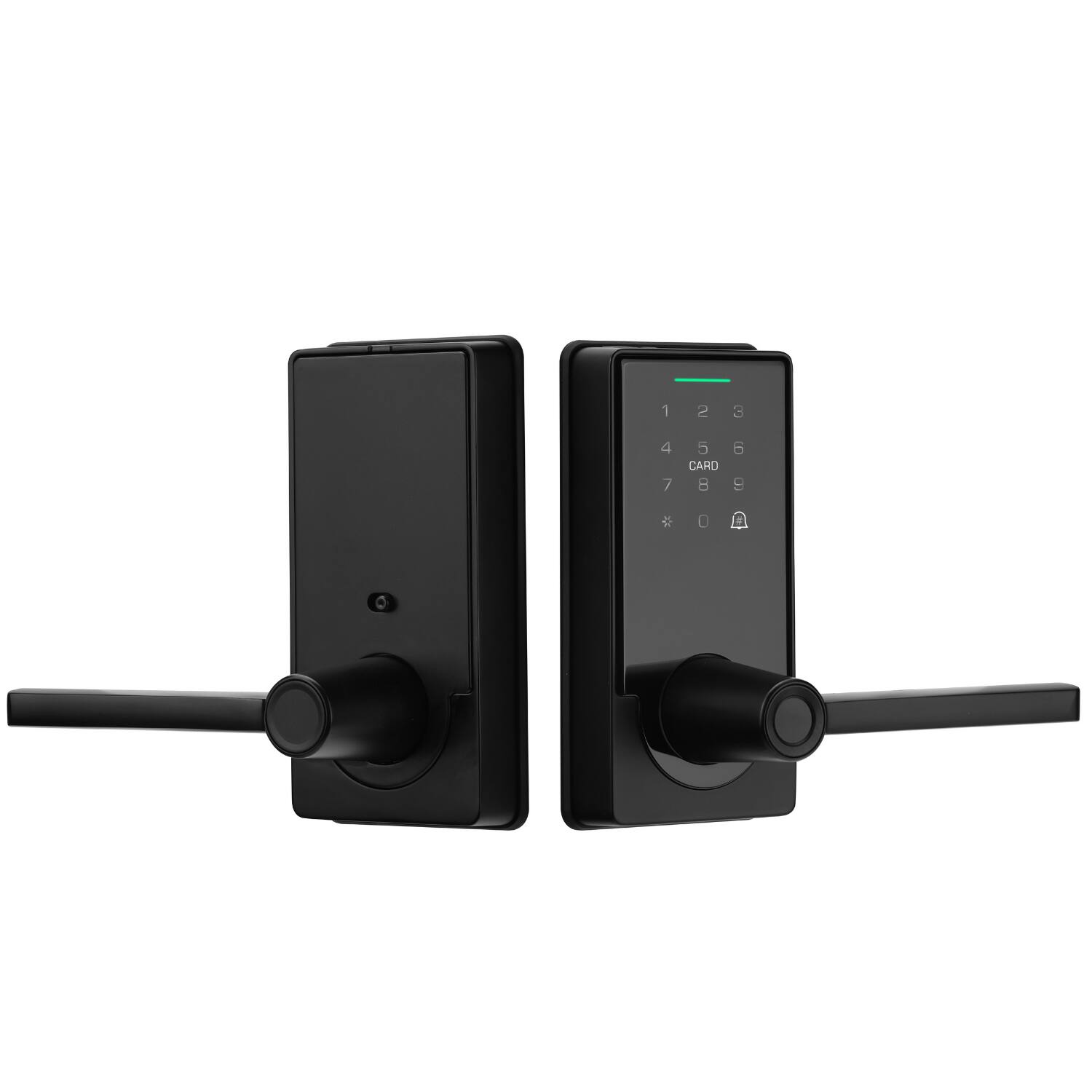 Alt View 4. Dalton - Z08 Wifi Lever Smart Door Lock - Black.