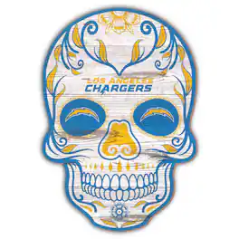 Fan Creations - Los Angeles Chargers 12'' Sugar Skull Sign - Multicolor