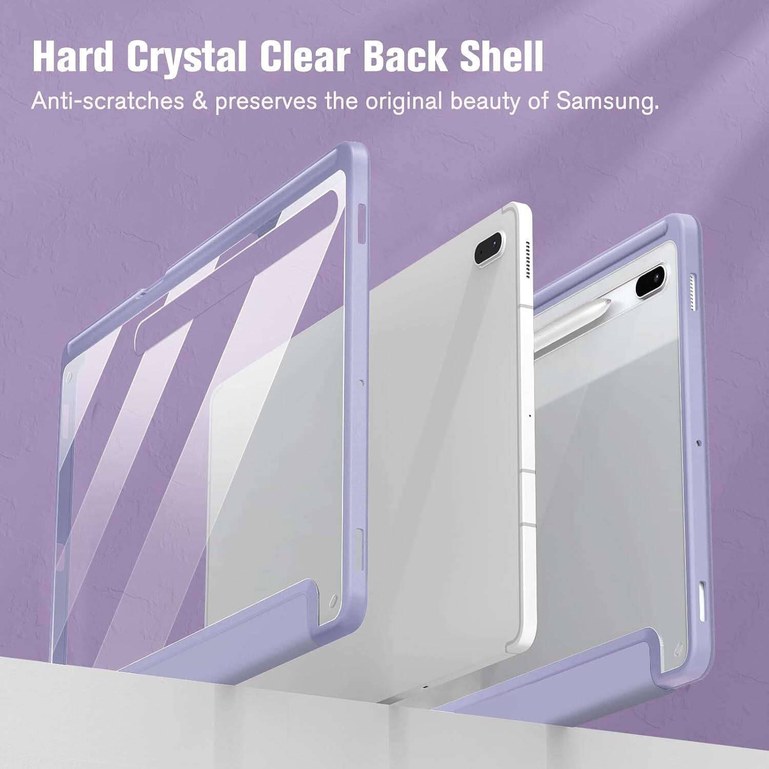 Hard Crystal Clear Back Shell  
Anti-scratches & preserves the original beauty of Samsung.